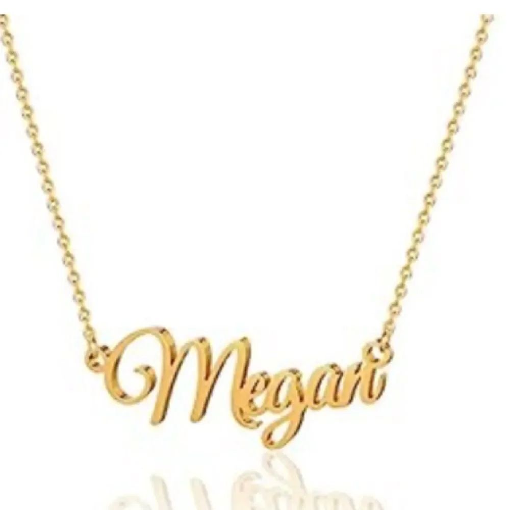 Gold Megan name necklace
